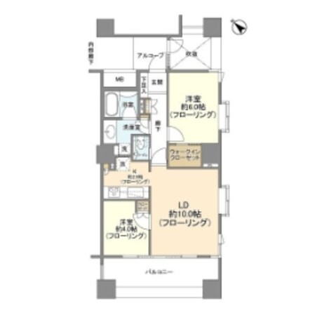 エティア目黒ウエストタワーの物件間取画像